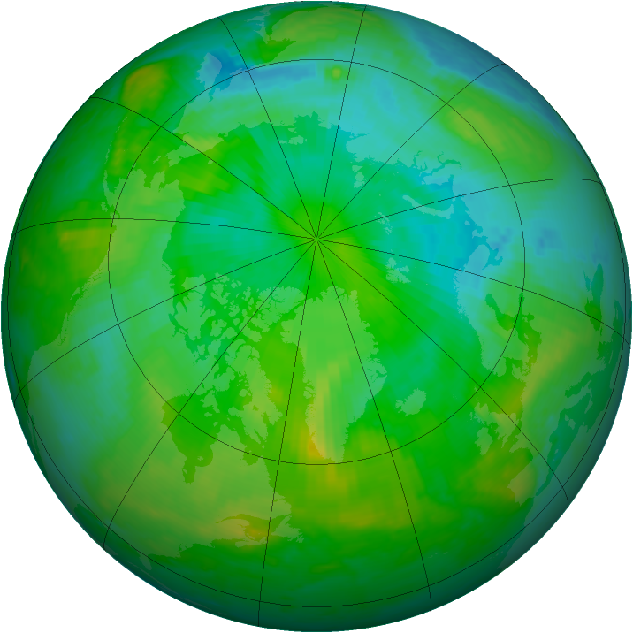 Arctic ozone map for 23 July 2000